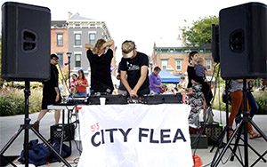 DJ booth at The City Flea