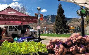 Boulder Market with mountains